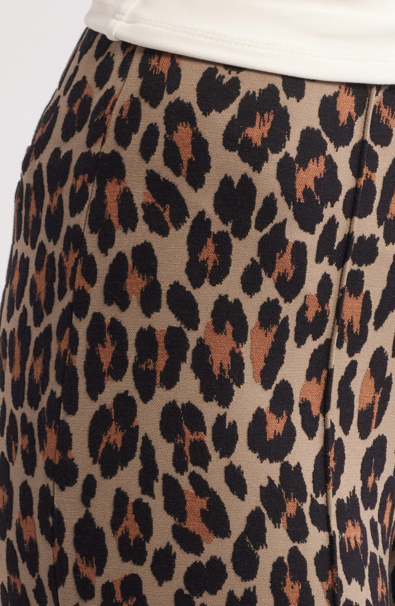 SPANX<sup>®</sup> Leopard Print Ponte Pants, Alternate, color, Brown