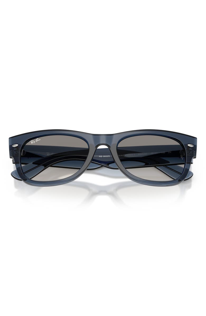 Ray-Ban Mega Wayfarer II 52mm Gradient Square Sunglasses, Alternate, color, Dark Blue / Clear Grey