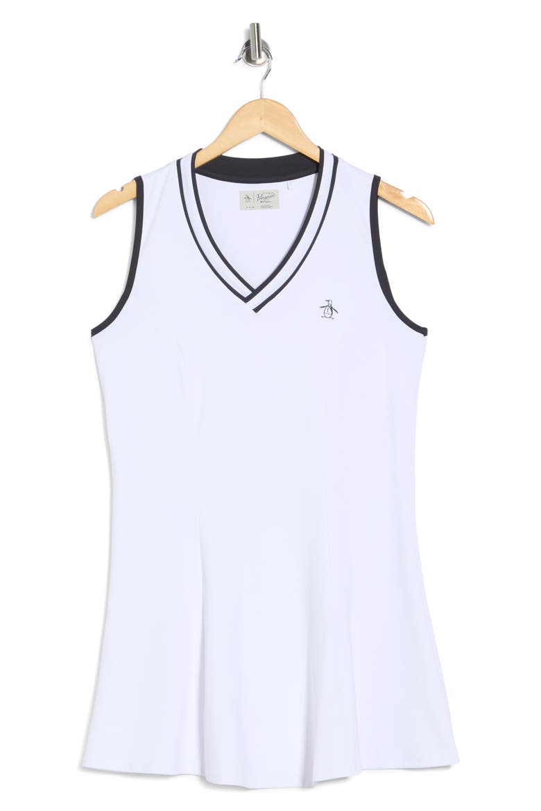 Sleeveless Flare Minidress, Alternate, color, BRIGHT WHITE