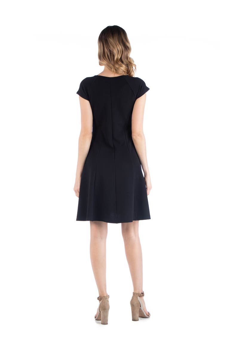 Maternity Dress with Keyhole Neck, Alternate, color, Black