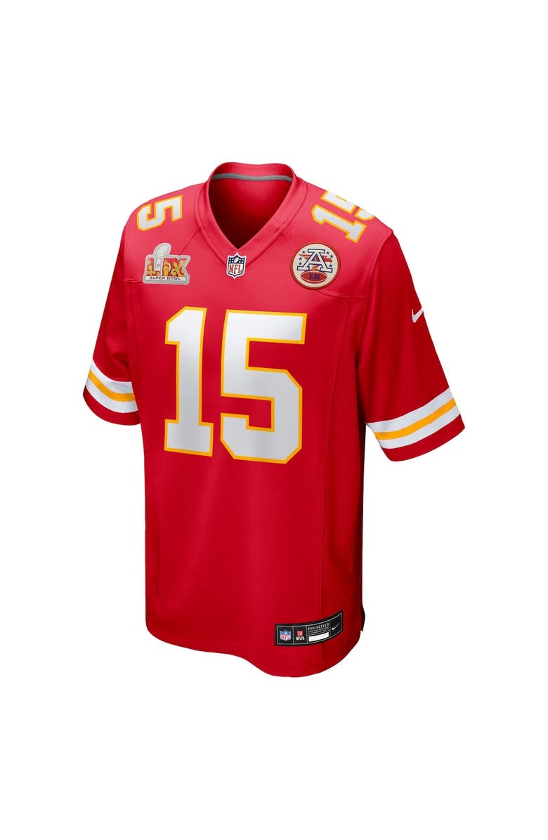Nike Men's Nike Patrick Mahomes Red Kansas City Chiefs Super Bowl LIX Game Jersey, Alternate, color, 