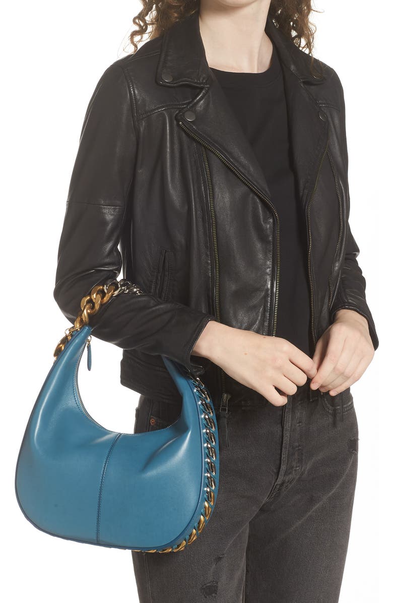 Stella McCartney Small Frayme Faux Leather Shoulder Bag, Alternate, color,
