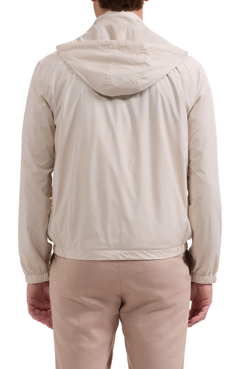 Bugatchi Water Repellent Packable Jacket with Removable Hood, Alternate, color, Almond