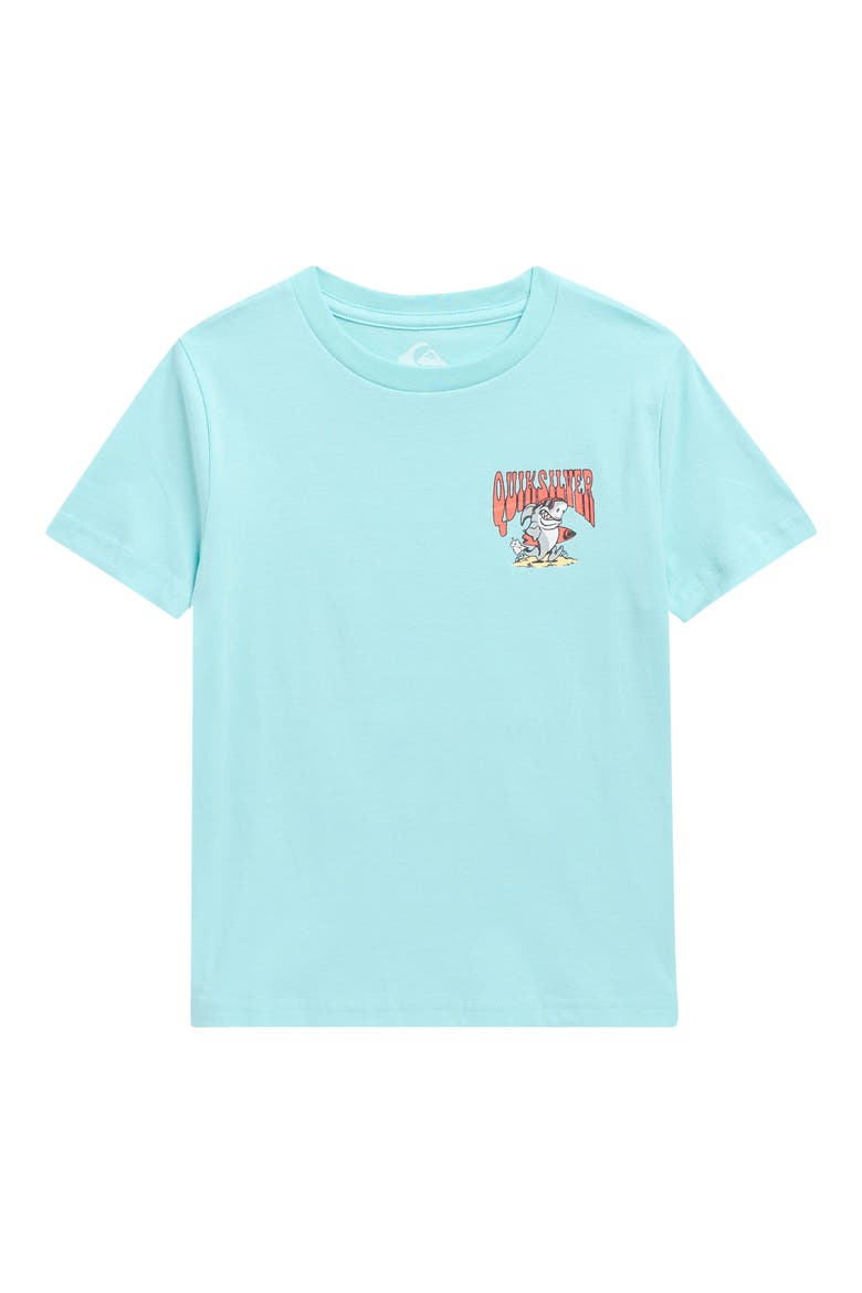 Kids' Shark Run Graphic T-Shirt, Main, color, ANGEL BLUE