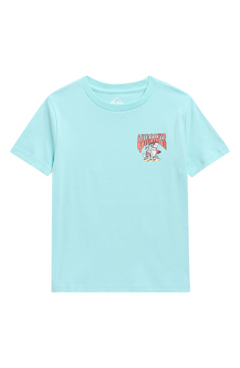 Quiksilver Kids' Shark Run Graphic T-Shirt, Main, color, Angel Blue