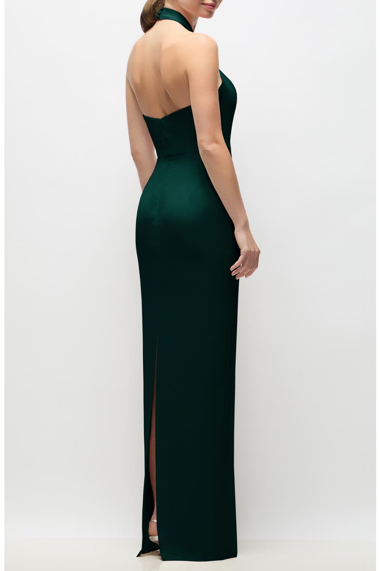 Estella Halter Gown, Alternate, color, EVERGREEN