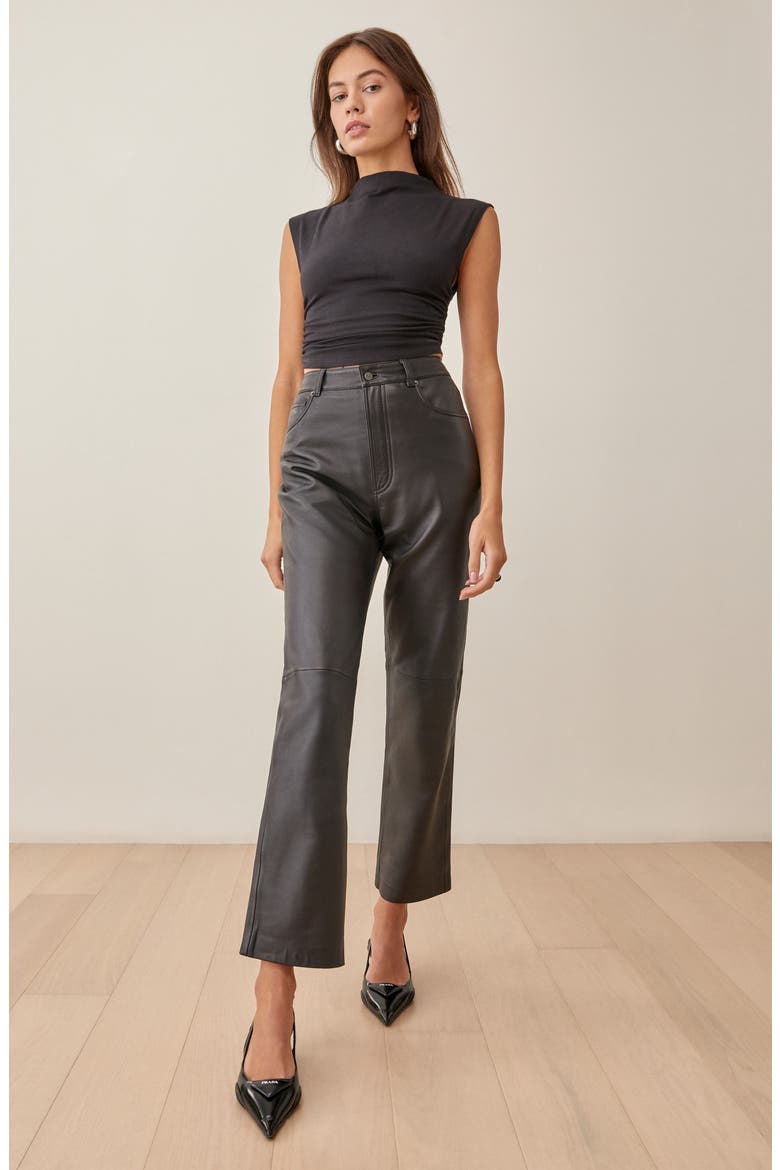 Lindy Ruched Crop Top, Alternate, color, BLACK