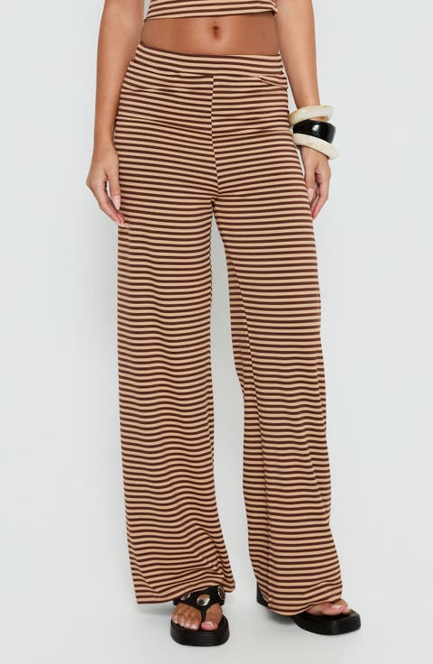 Timora Striped Wide Leg Pants