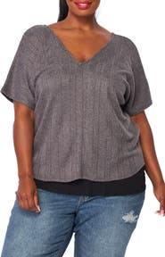 BLUEGREY Double V-Neck Top