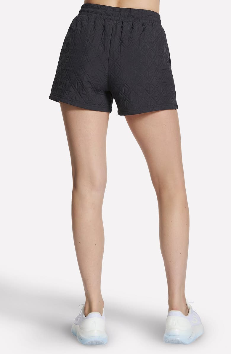 SKECHERS GO WALK Cozy Fit<sup>®</sup> Textured Shorts, Alternate, color, Bold Black