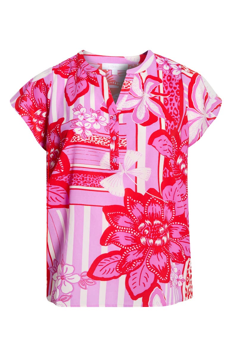 SUGARLIPS Barba Tropical Flutter Sleeve Top, Main, color,