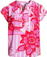 SUGARLIPS Barba Tropical Flutter Sleeve Top