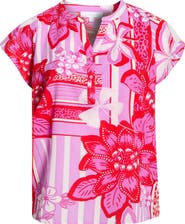 SUGARLIPS Barba Tropical Flutter Sleeve Top