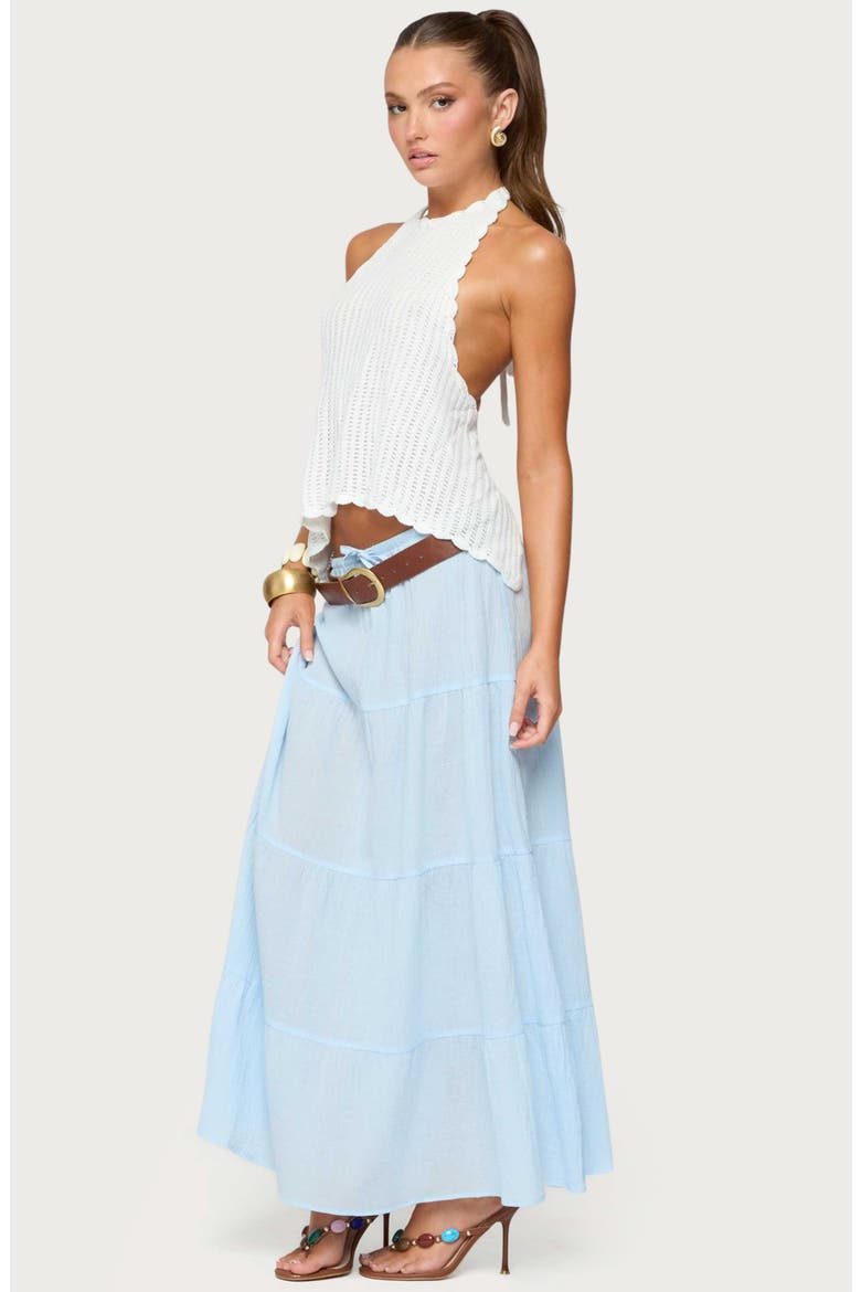 Ivey Backless Halter Top, Alternate, color, WHITE