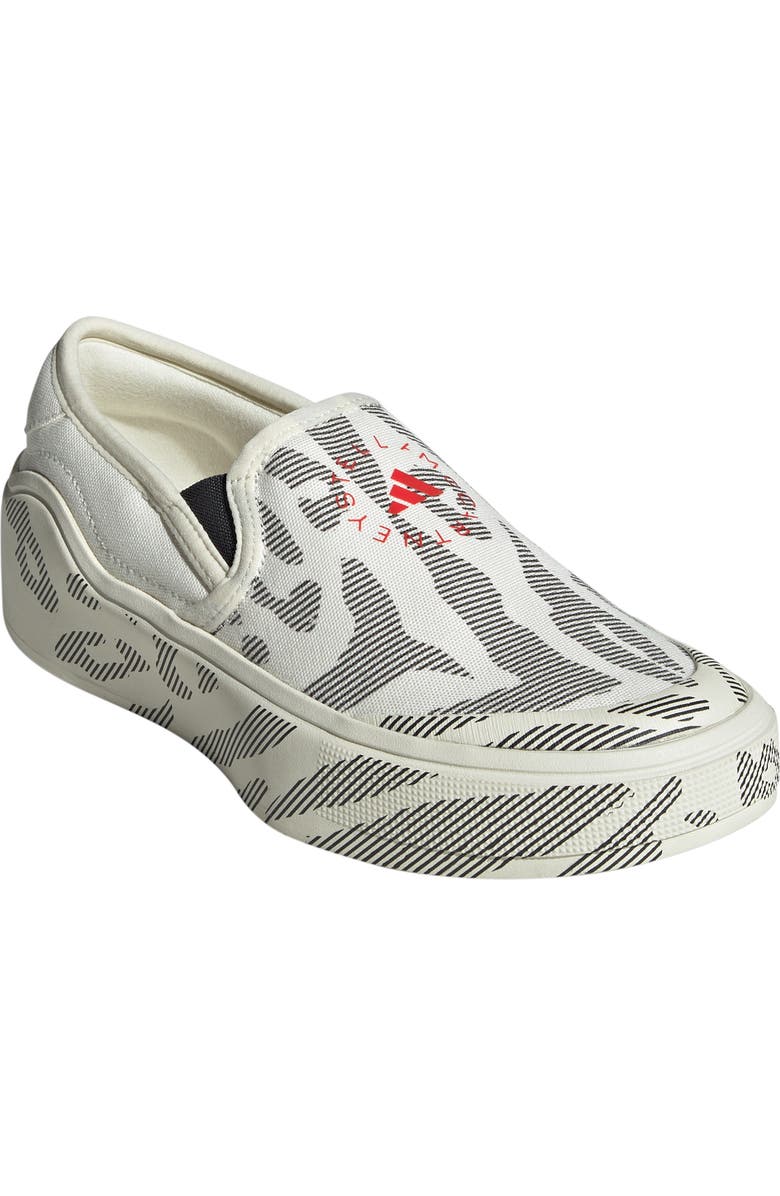 adidas by Stella McCartney Court Slip-On Shoe, Main, color, Off White