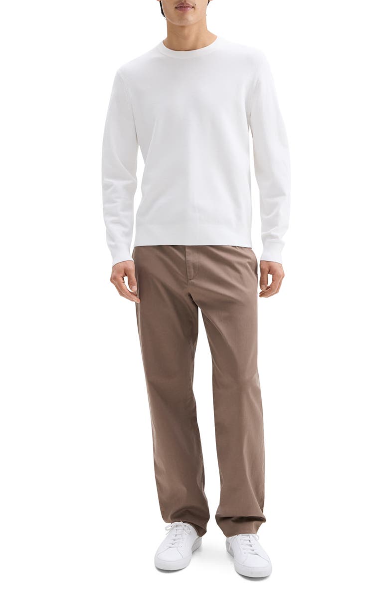 Theory Textured Crewneck Sweater, Alternate, color, White