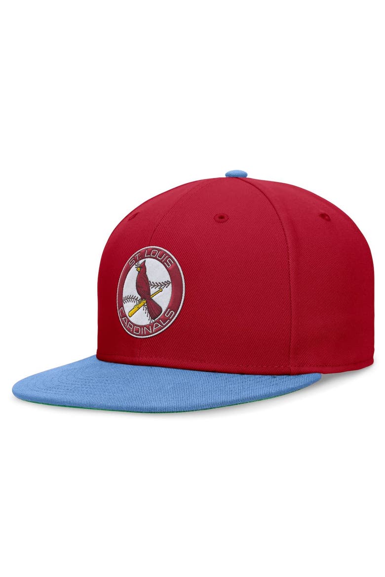 Men's Nike Red/Light Blue St. Louis Cardinals Rewind Cooperstown True Performance Fitted Hat, Main, color, Red