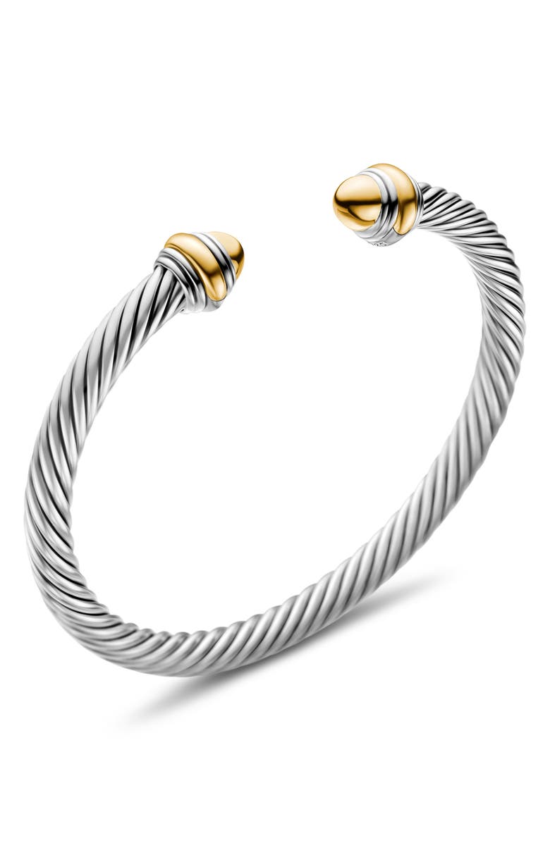 David Yurman Cable Classics Bracelet with Gold, 5mm, Alternate, color, Gold Dome