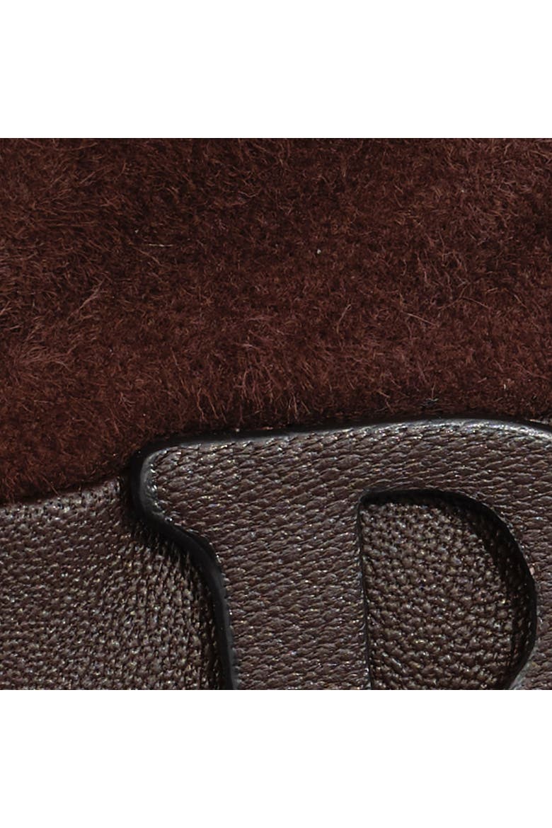 raised logo leather touch glove, Alternate, color, country brown
