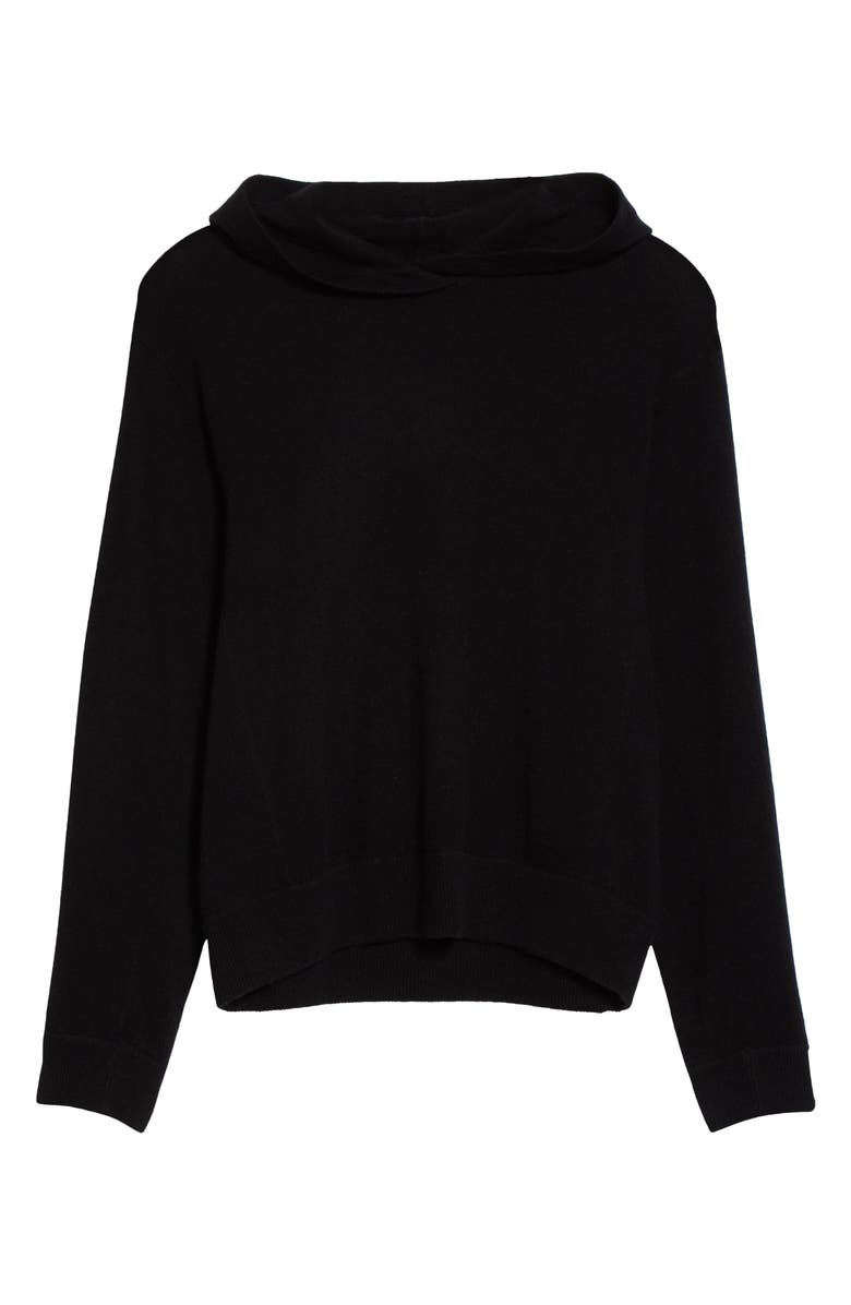 Vince Overlap Wool & Cashmere Hooded Sweater, Alternate, color,