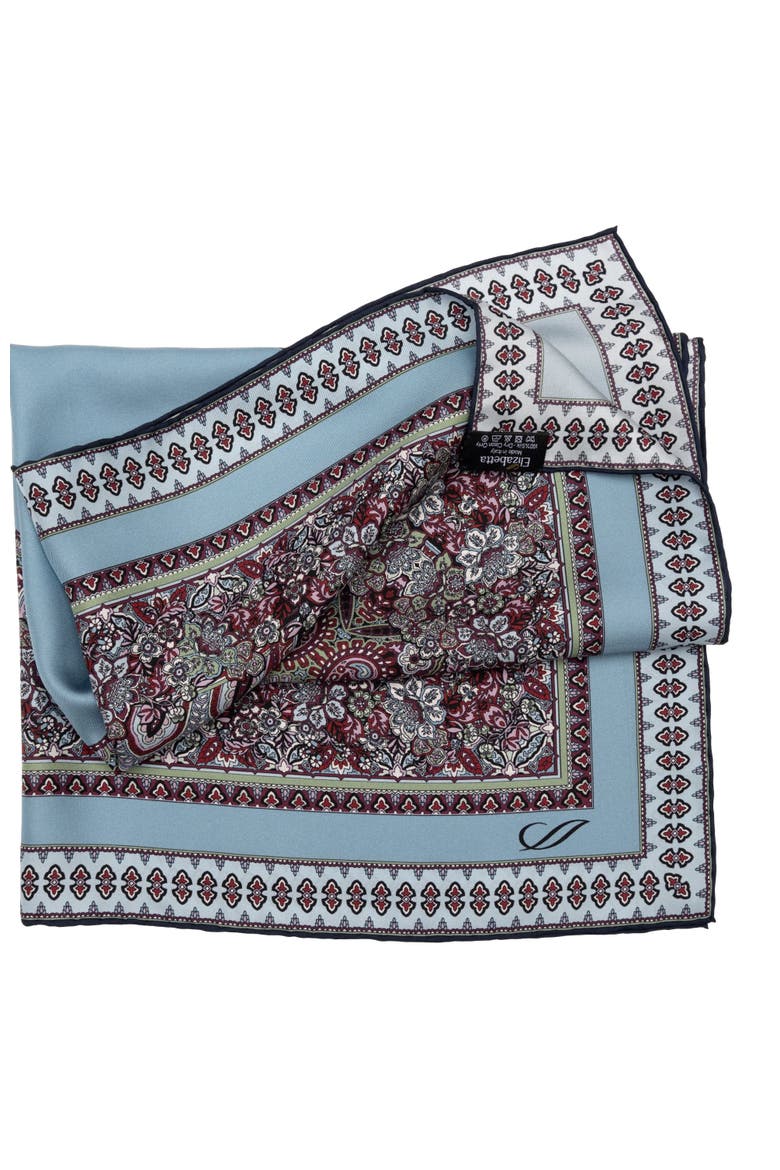 Marcello - Silk Neckerchief for Men, Alternate, color, Blue