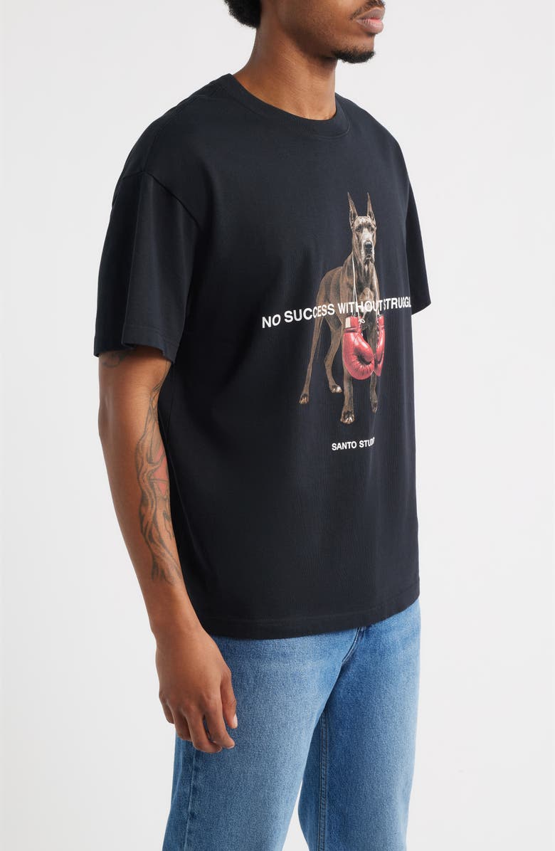 SANTO STUDIO Success Drappo Graphic T-Shirt, Alternate, color, Black