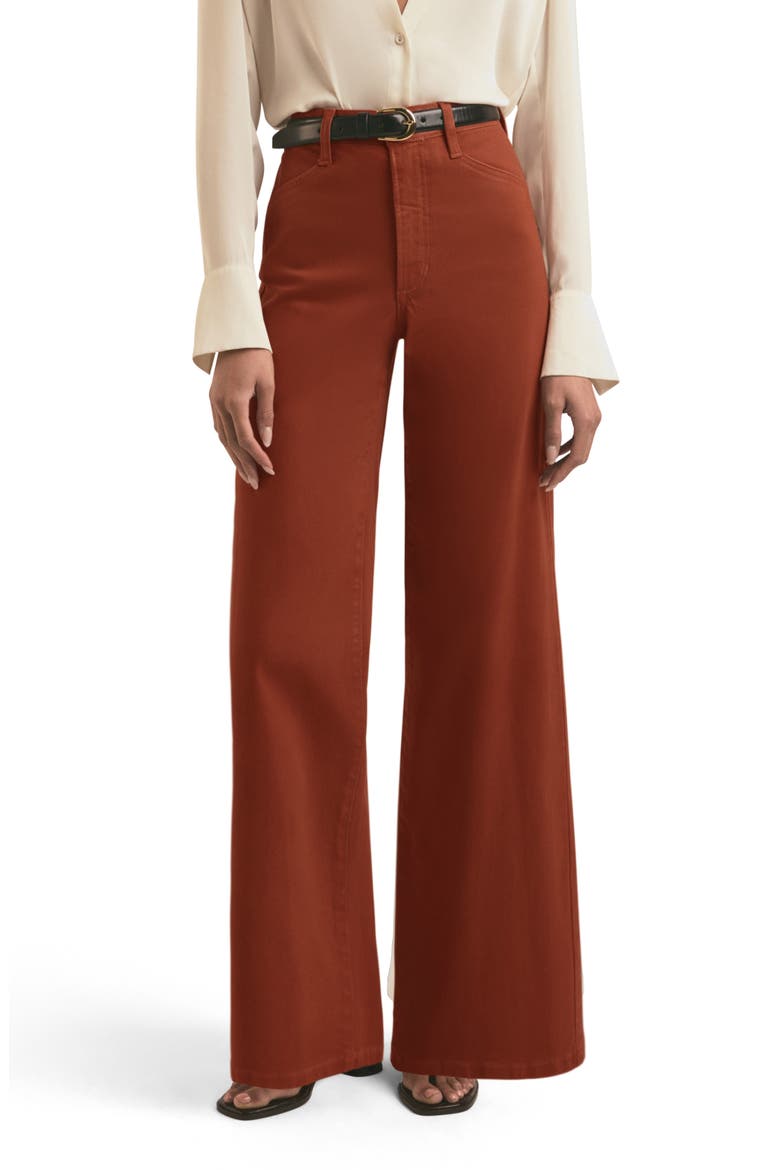 The Mischa Wide Leg Jeans, Main, color, EQUESTRIAN SADDLE