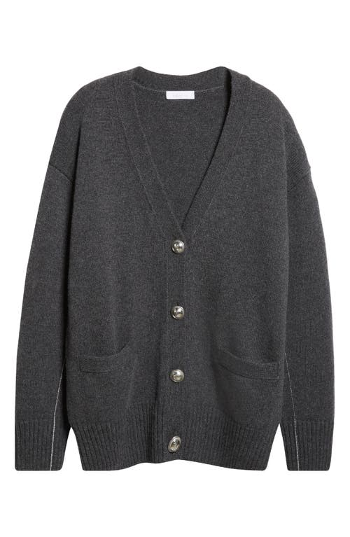 Rabanne Wool-cashmere Cardigan In Gray