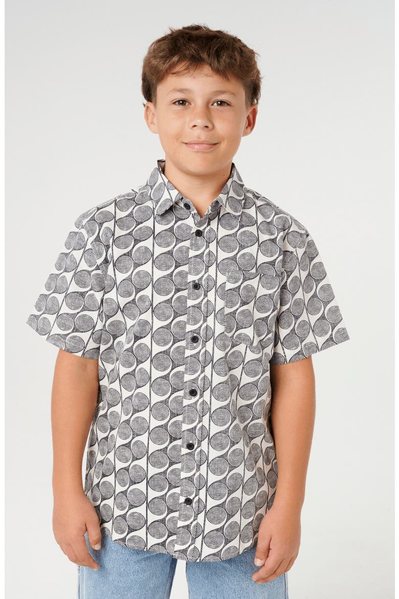 Kids' Artist of the Search Yardy Short Sleeve Button-Up Shirt, Main, color, WASHED BLACK