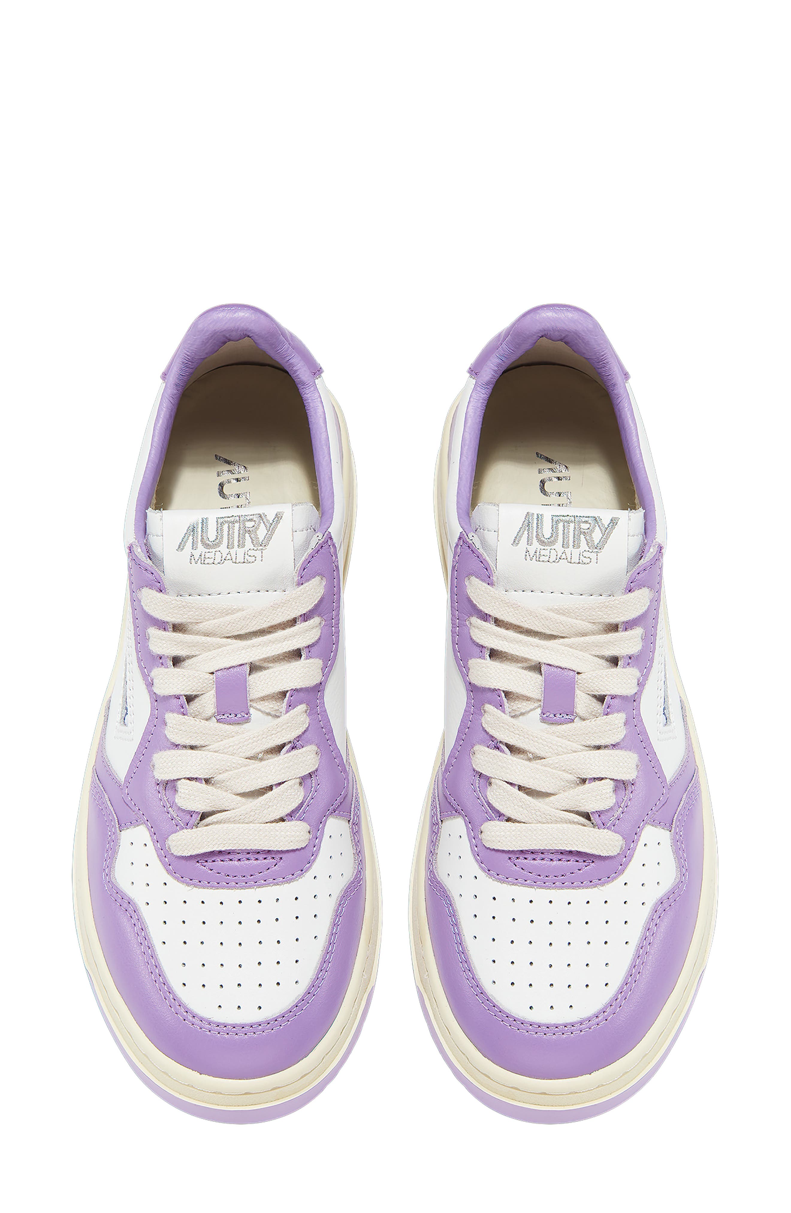 Medalist Low Sneaker, Alternate, color, WHITE/ ENGLISH LAVENDER