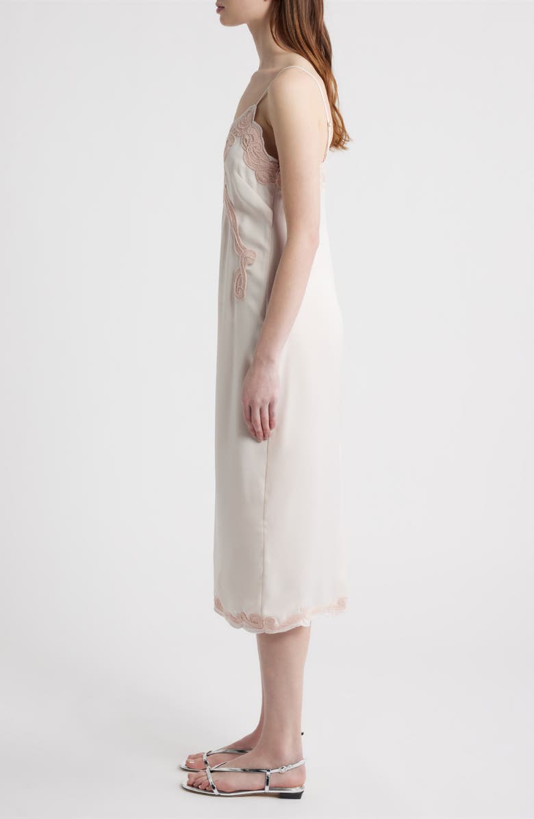 rag & bone Ann Embroidery Detail Midi Slipdress, Alternate, color, Blush