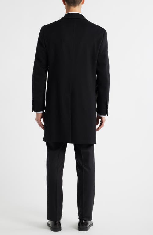 Canali Trim Fit Wool & Cashmere Coat In Black