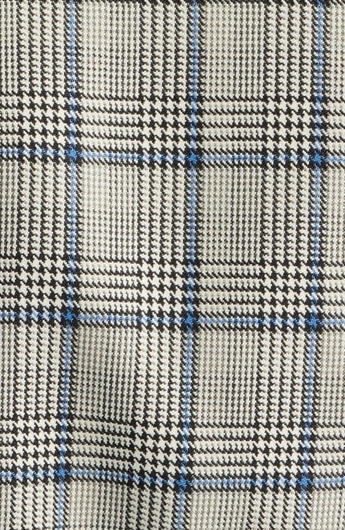 Anne Klein Belted Plaid Blazer In Gray