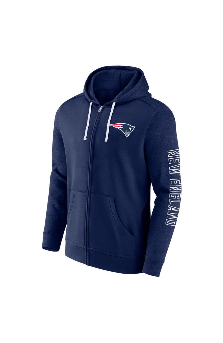 FANATICS Men's Fanatics Branded  Navy New England Patriots Offensive Lineup Hoodie Full-Zip Hoodie, Alternate, color, 