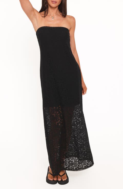 Sienna Strapless Lace Maxi Dress