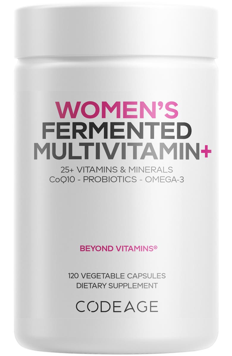 Codeage Women's Daily Multivitamins Minerals & Probiotics Supplement, Main, color, White