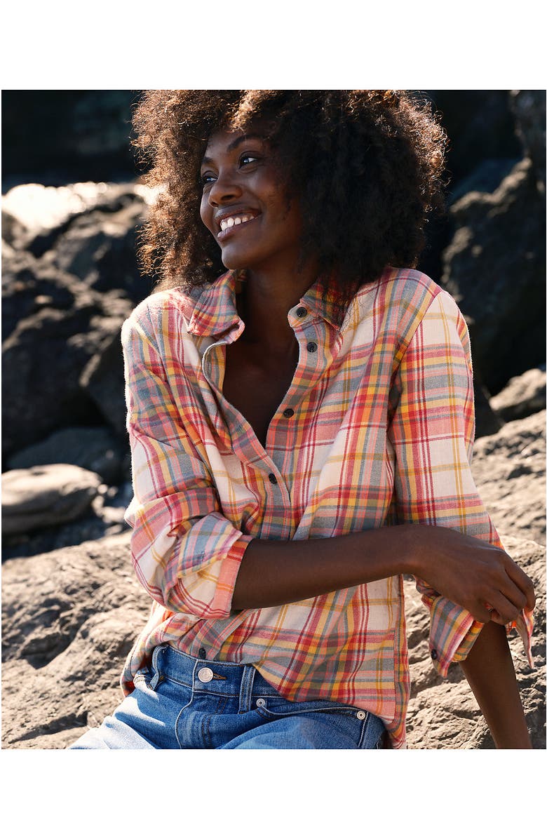 Lands' End Flannel Boyfriend Fit Shirt, Alternate, color,