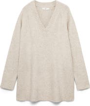 MANGO Oversize V-Neck Sweater