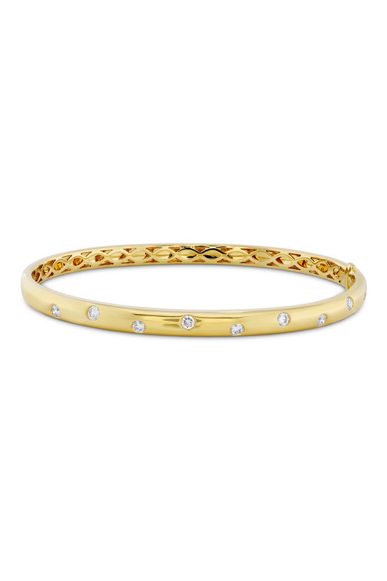 Diamond Bangle Bracelet, Main, color, YELLOW GOLD