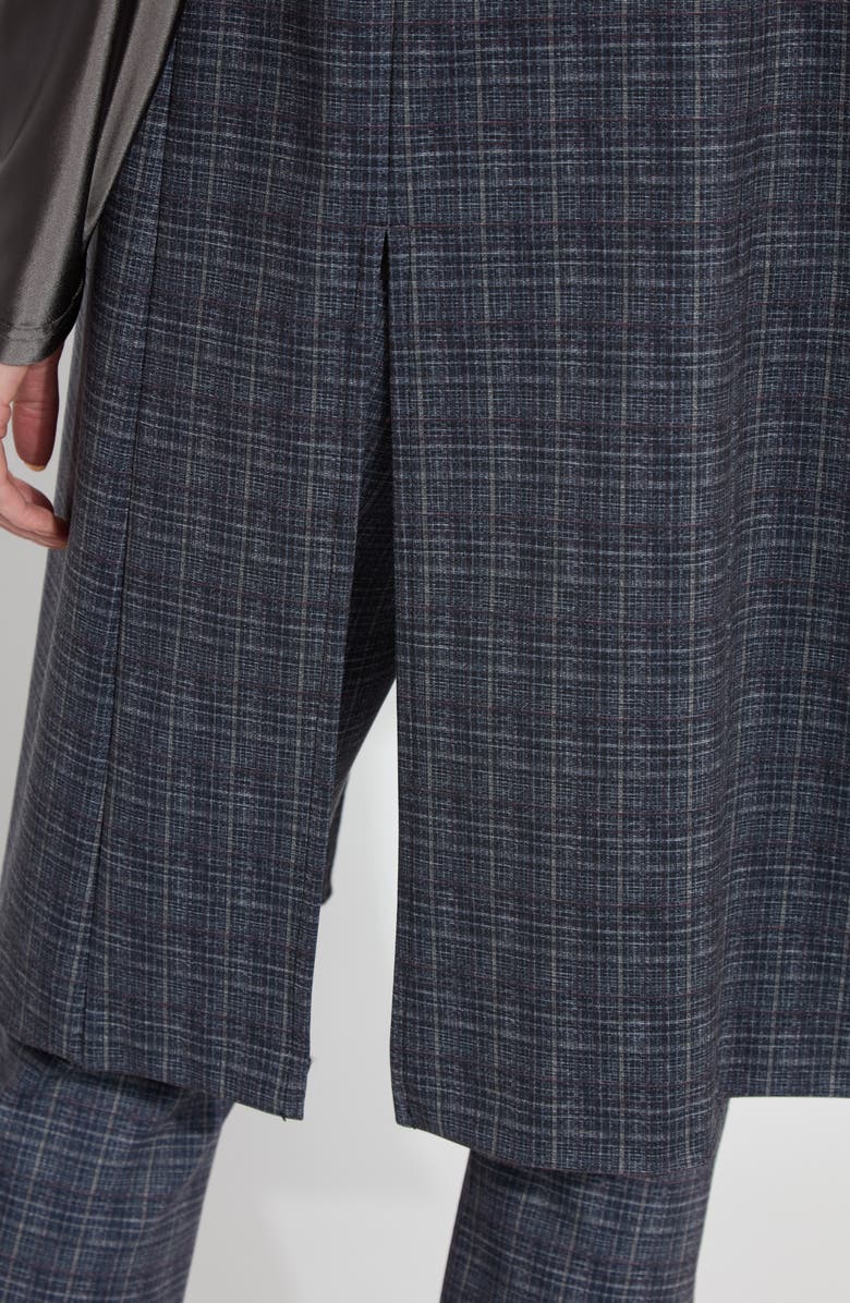 Lysse Cameron Plaid Sleeveless Ponte Trench Coat, Alternate, color, 