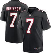 Nike Men's Nike Bijan Robinson Black Atlanta Falcons 2023 NFL Draft First Round Pick Throwback Game Jersey