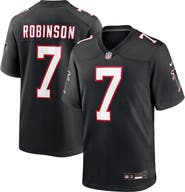 Nike Men's Nike Bijan Robinson Black Atlanta Falcons 2023 NFL Draft First Round Pick Throwback Game Jersey