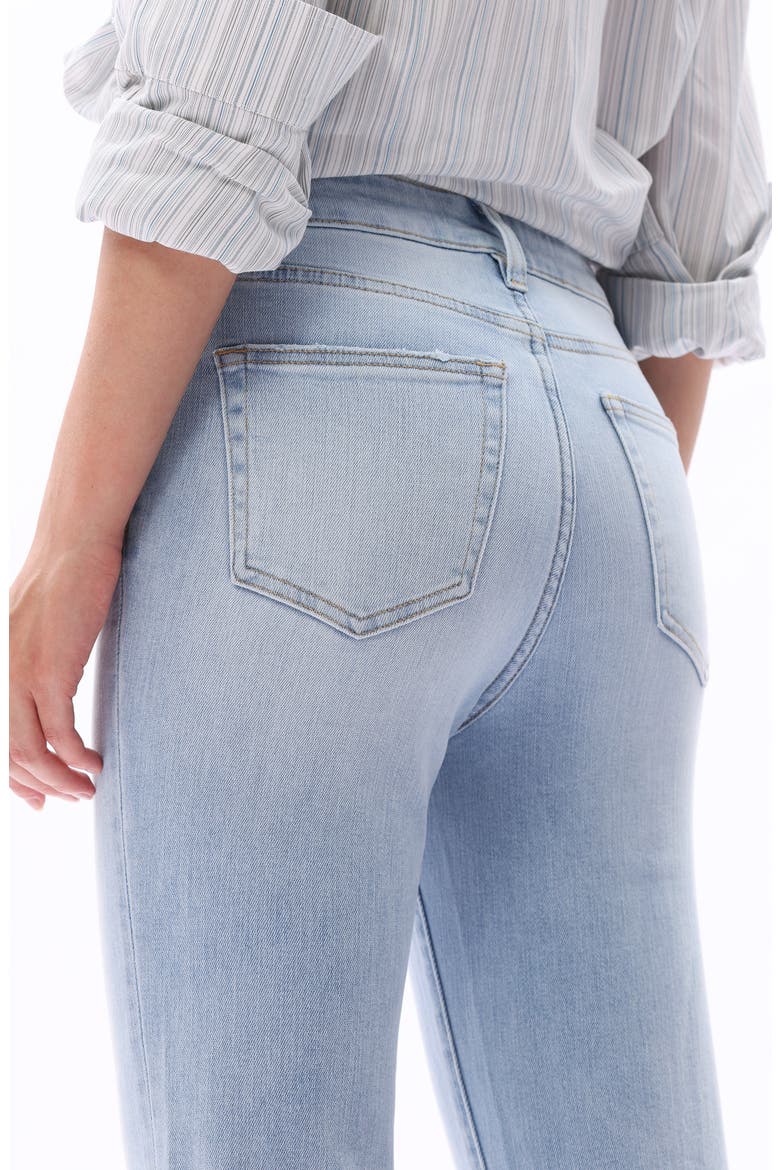 Frayed High Waist Ankle Bootcut Jeans, Alternate, color, LIGHT BLUE