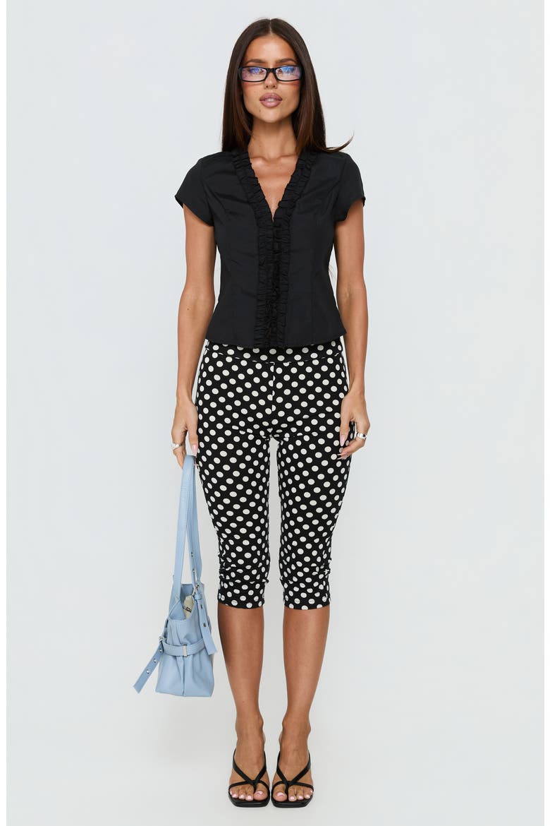 Isadonna Capri Pants, Alternate, color, BLACK POLKA DOT