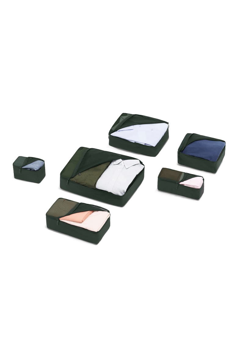 The Insider 6-Piece Packing Cubes Set, Main, color, GREEN
