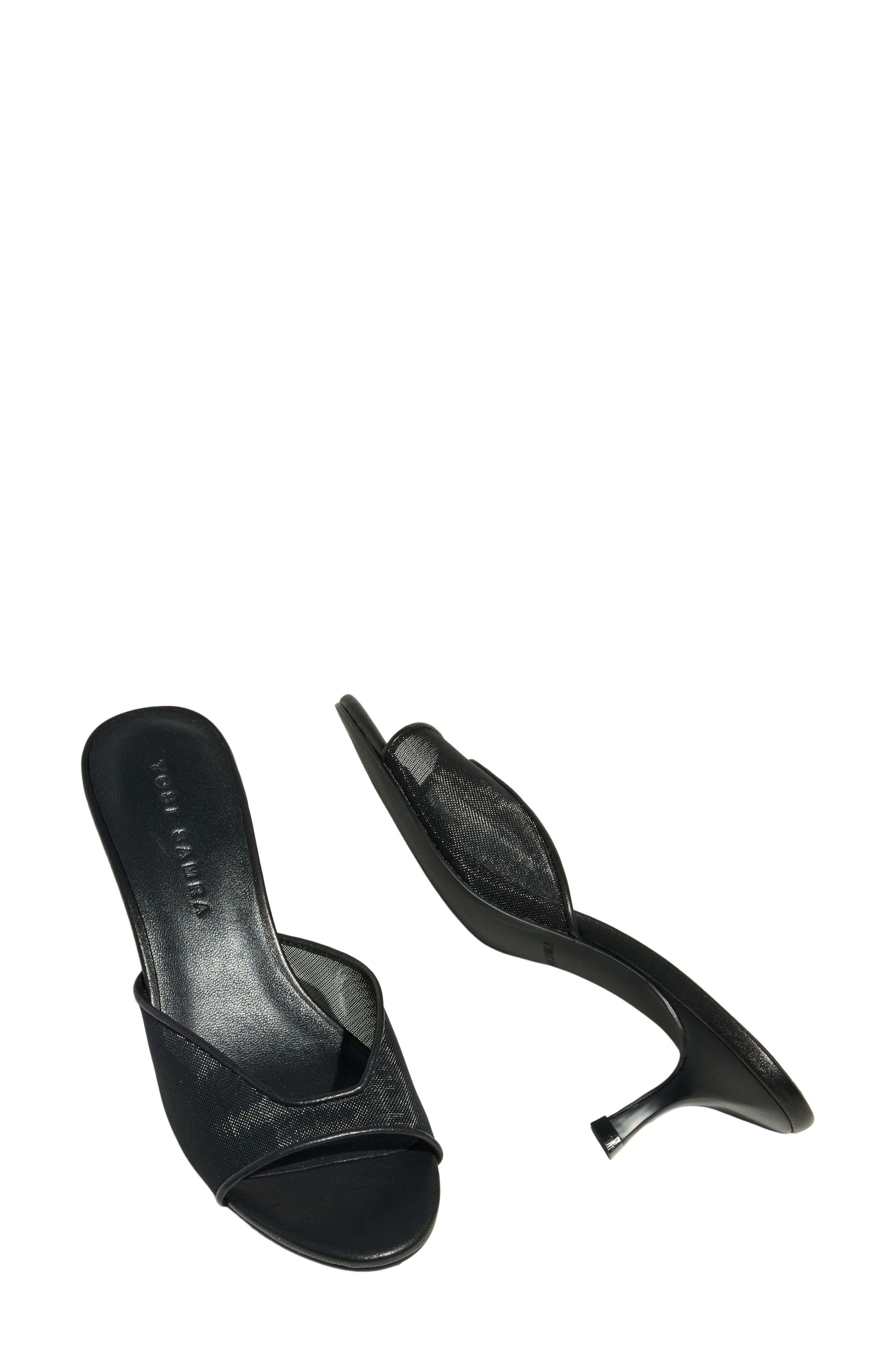 Opal Mesh Open Toe Sandal, Alternate, color, BLACK