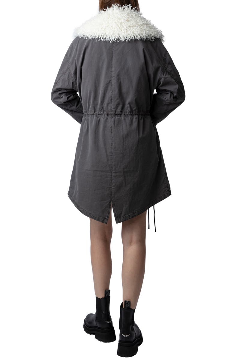 Zadig & Voltaire Kidea Quilted Jacket with Removable Faux Fur Collar, Alternate, color,