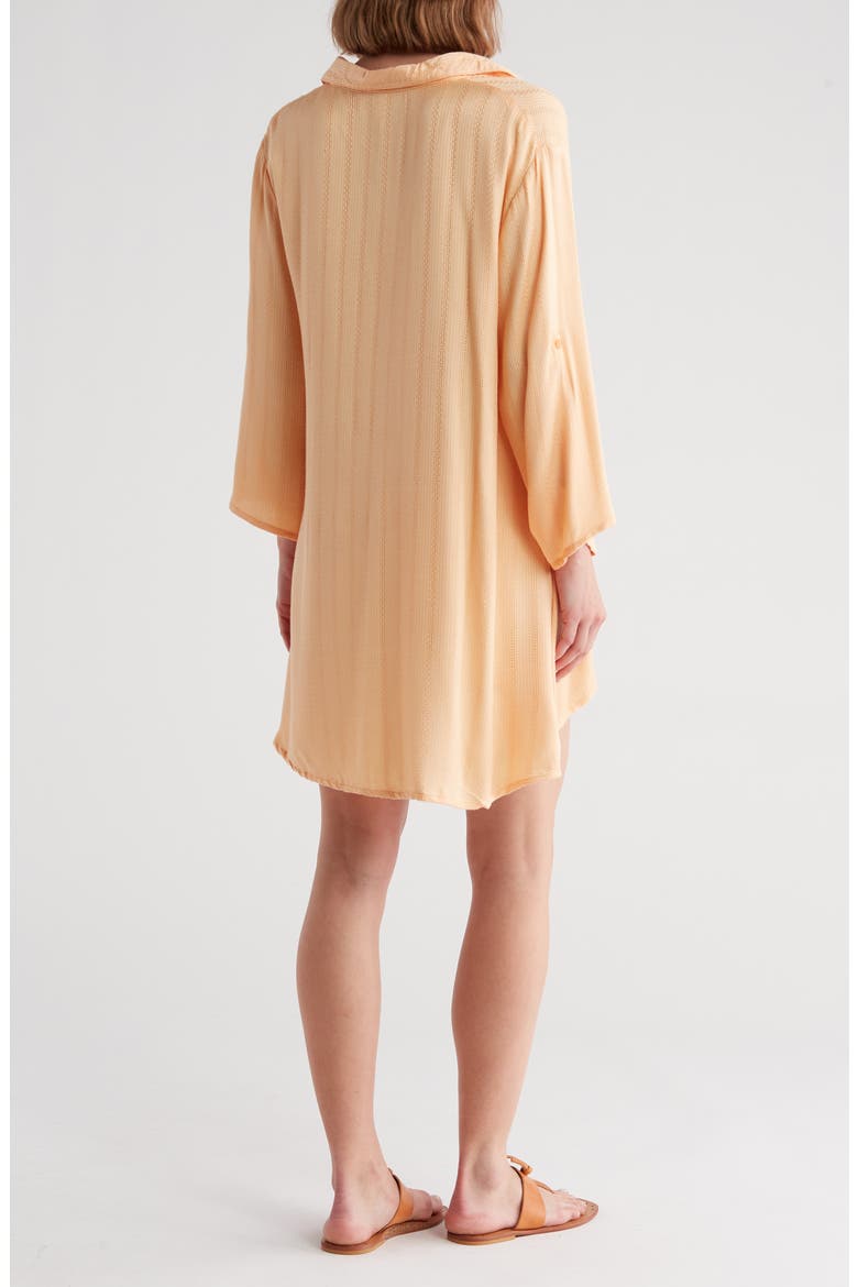Oversize Cover-Up Shirt, Alternate, color, PEACH