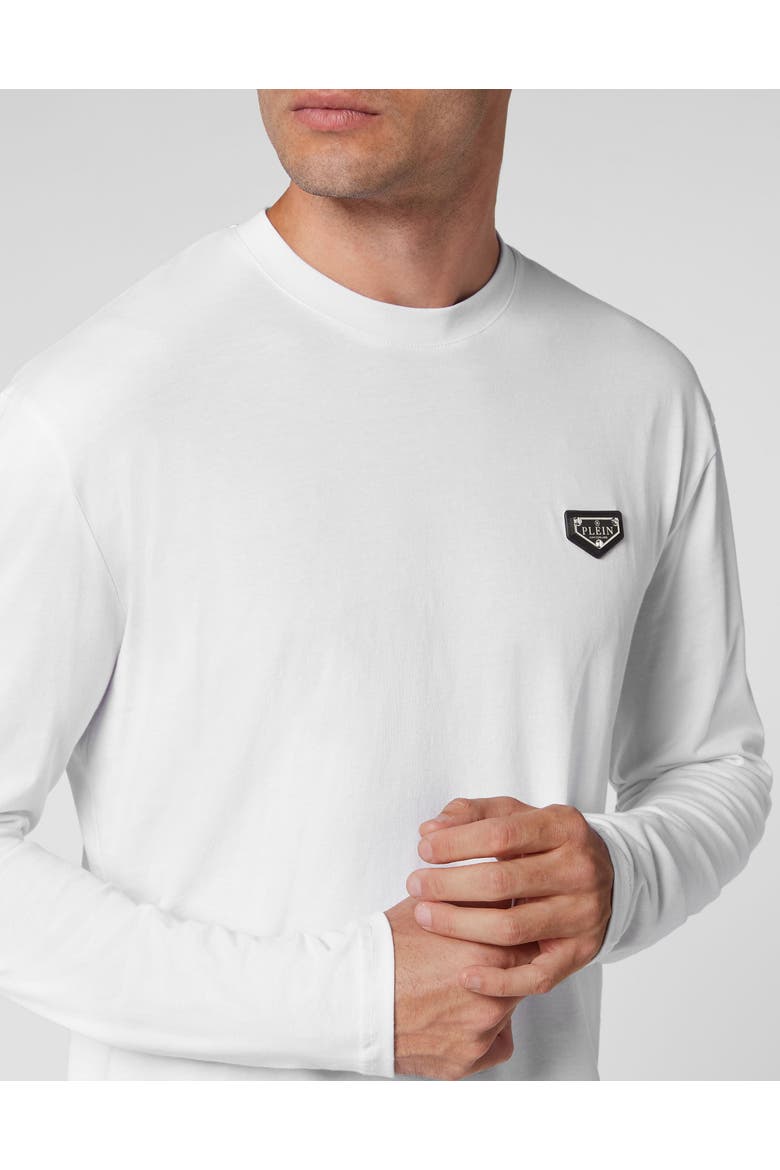 T-Shirt Round Neck Ls Men, Alternate, color, white