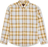 PLEASURES Dizzle Plaid Crystal Embellished Button-Up Shirt